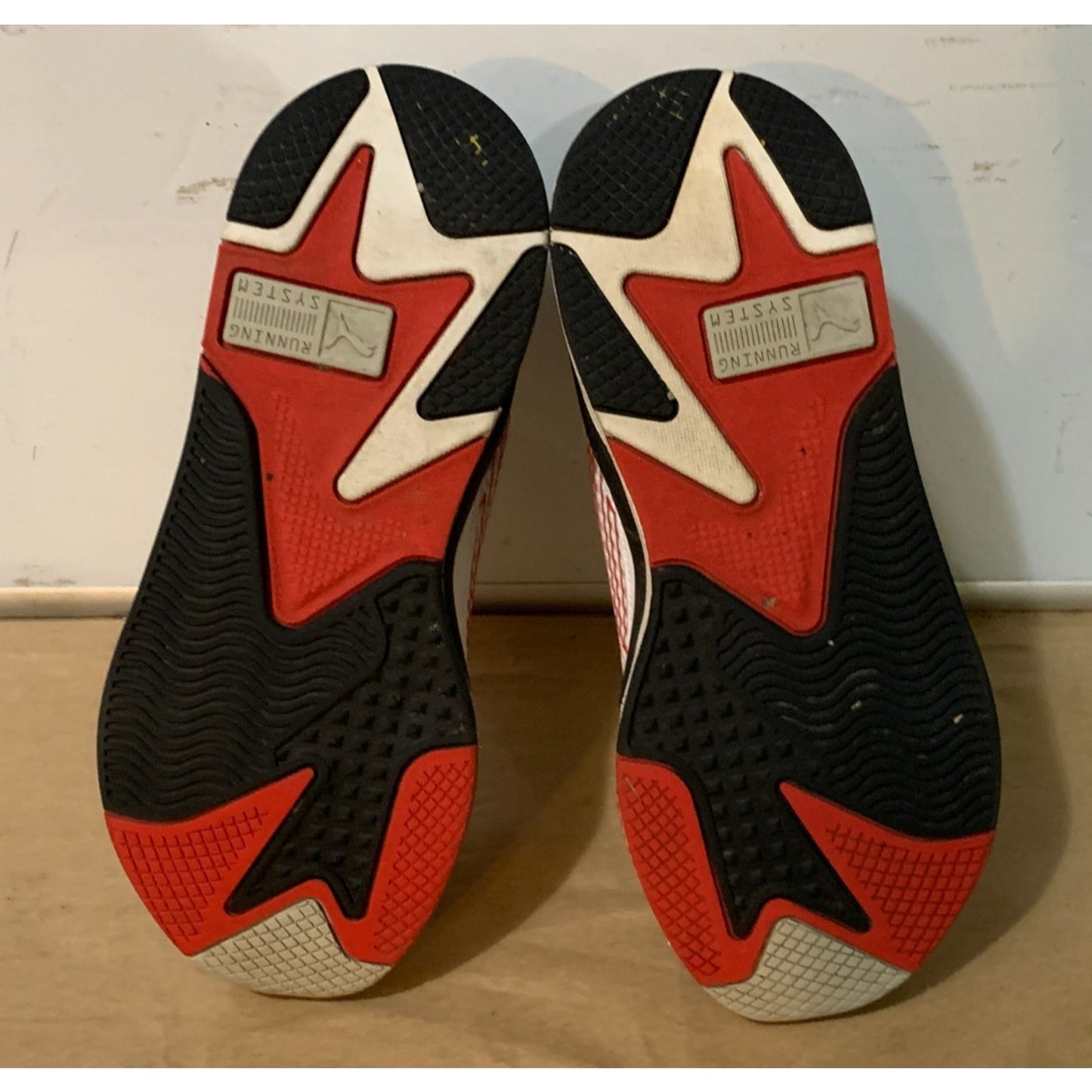 Mens Puma RS-X Cyber White/High Risk Red/Black Running Shoes 374331 01 Size 10