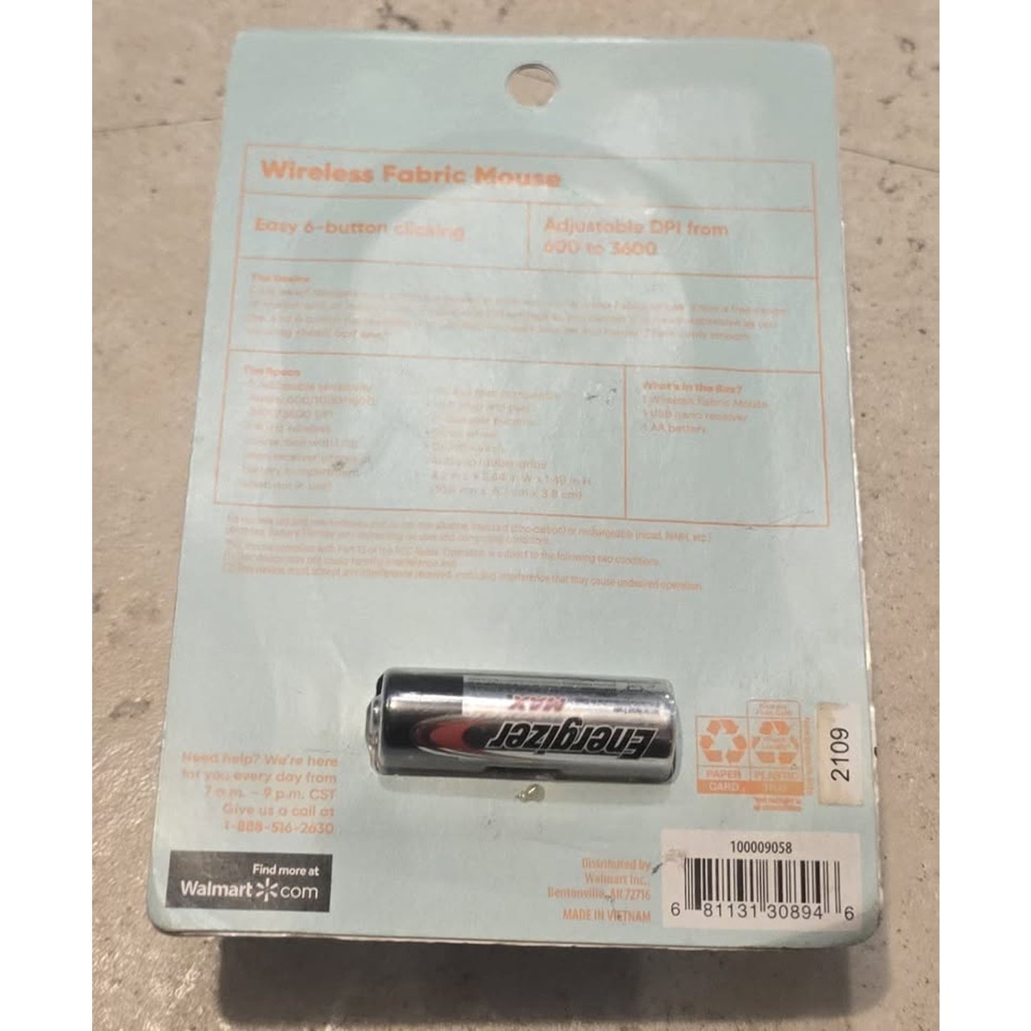 Onn Surf Wirelses Fabric Mouse