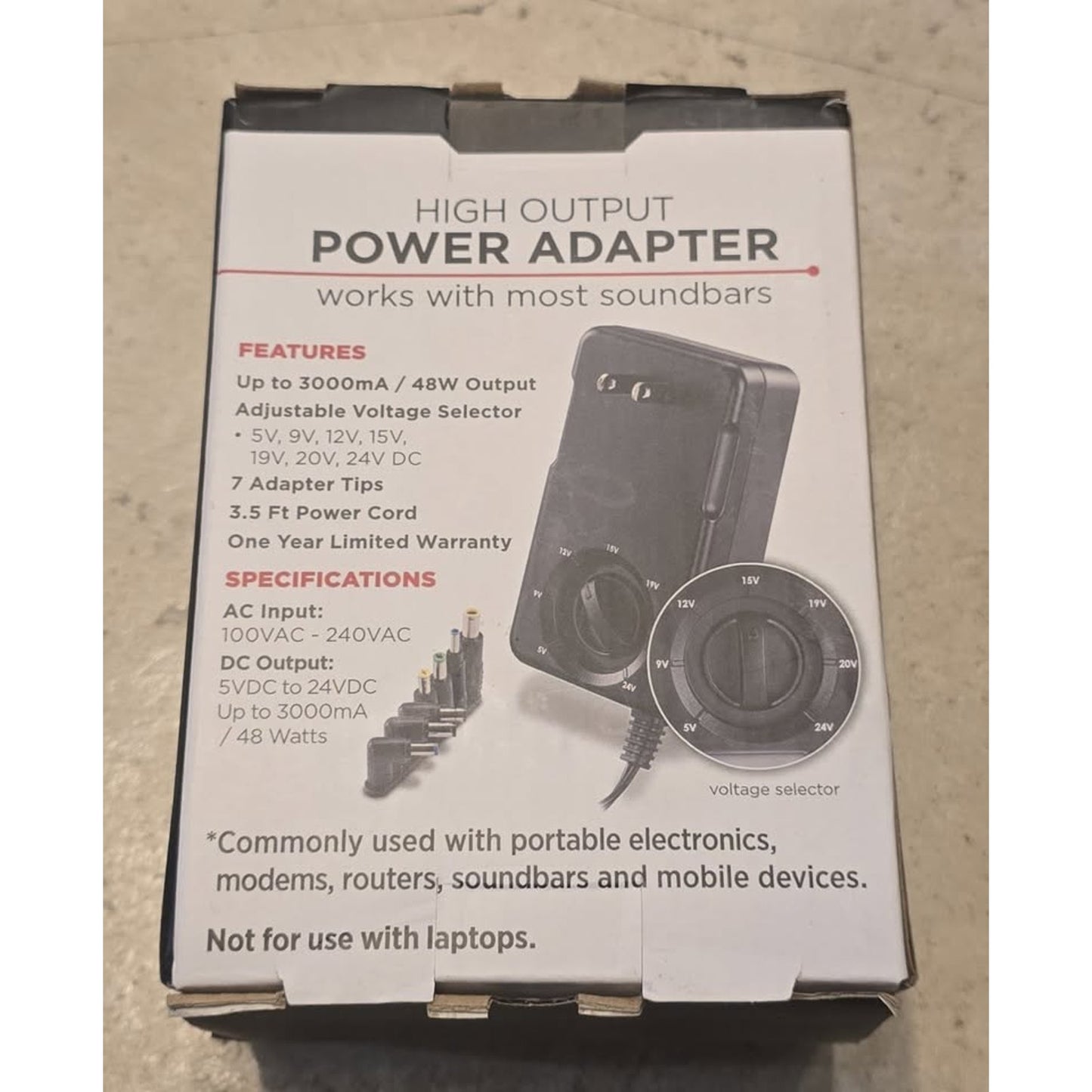 Cyberhome 48W 5-24V Universal Power Adapter / CPUAC300 /