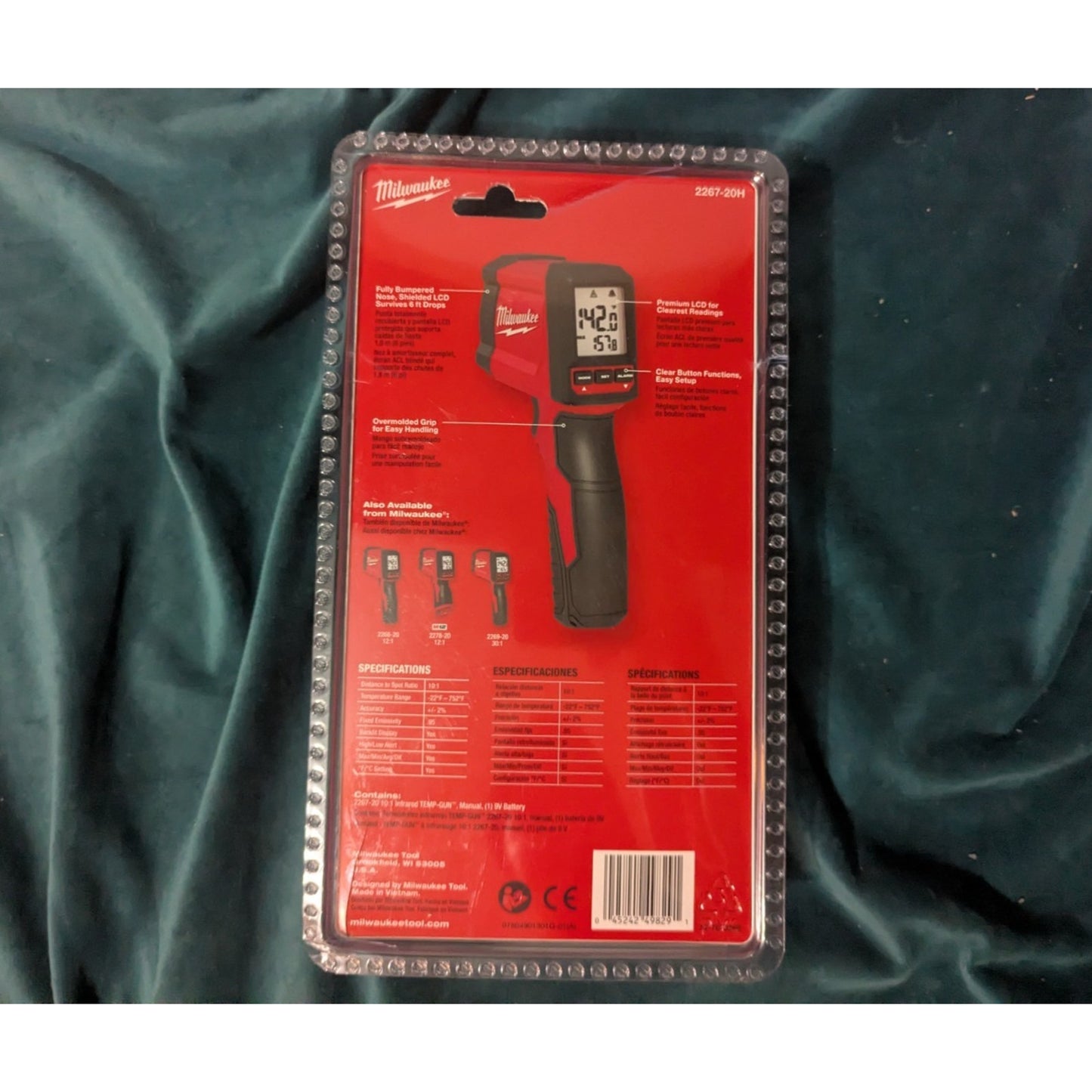 Milwaukee 2267-20H Infrared 10:1 Thermometer - Red