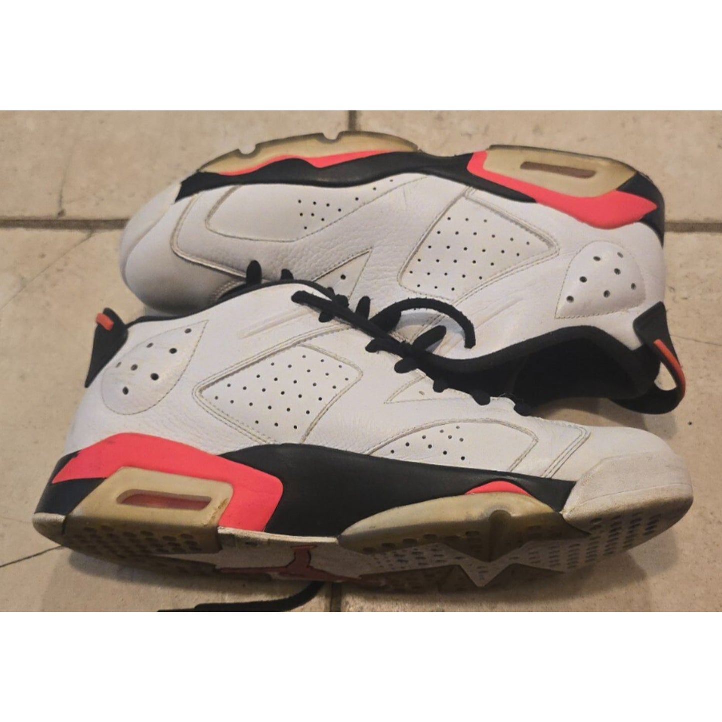 Jordan 6 Retro Low - White/Infrared 23-Black - 304401-123 - Men’s size 12