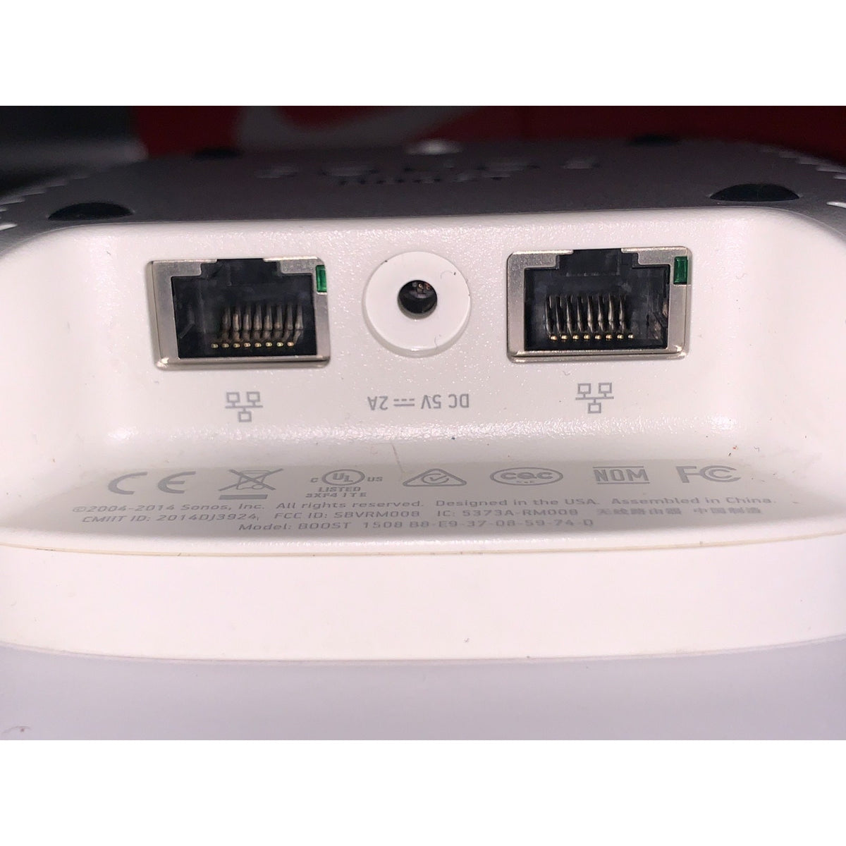 Sonos Boost Wireless Speaker Transmitter Router WiFi Extender White w Power Cord