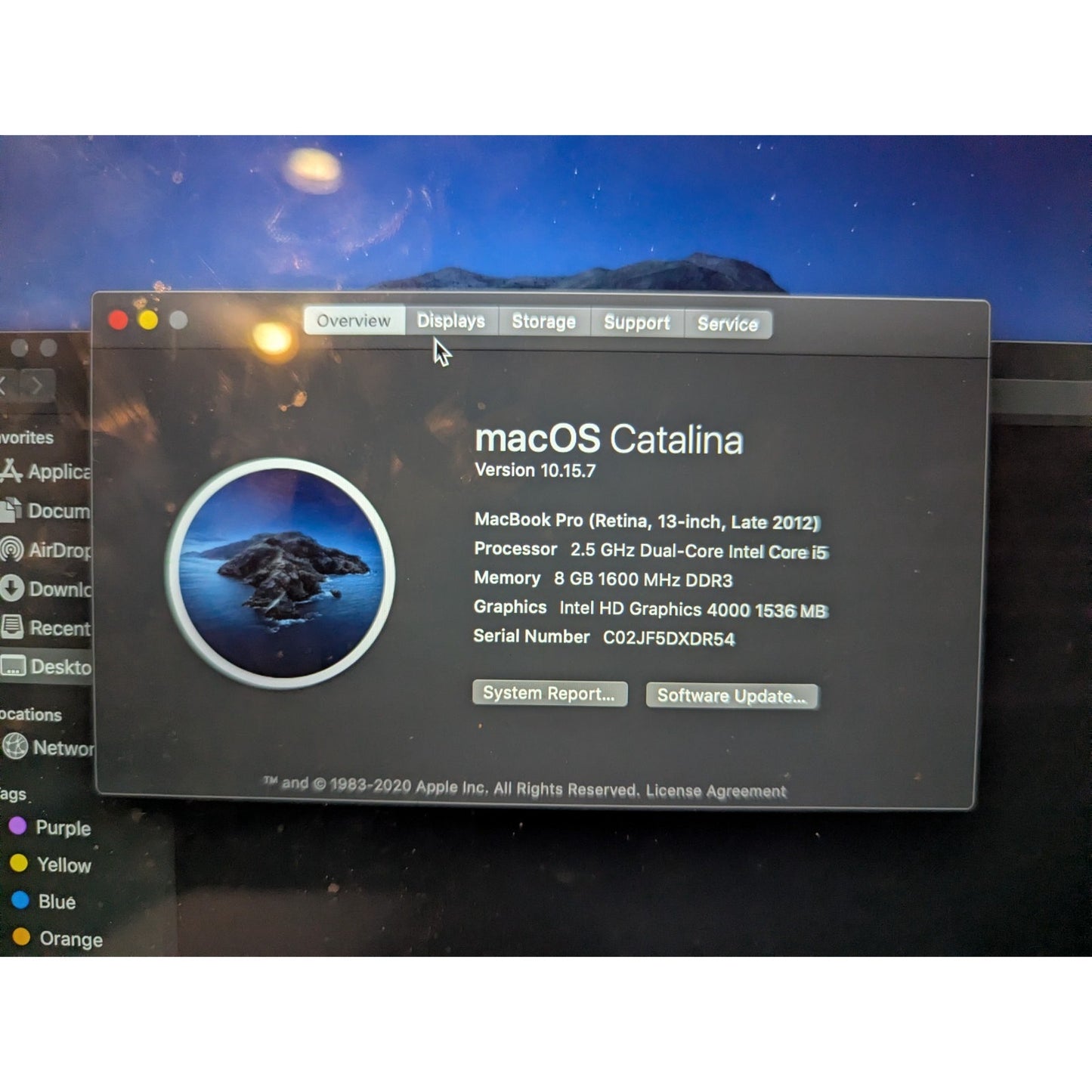 2012 Apple MacBook Pro Silver A1278