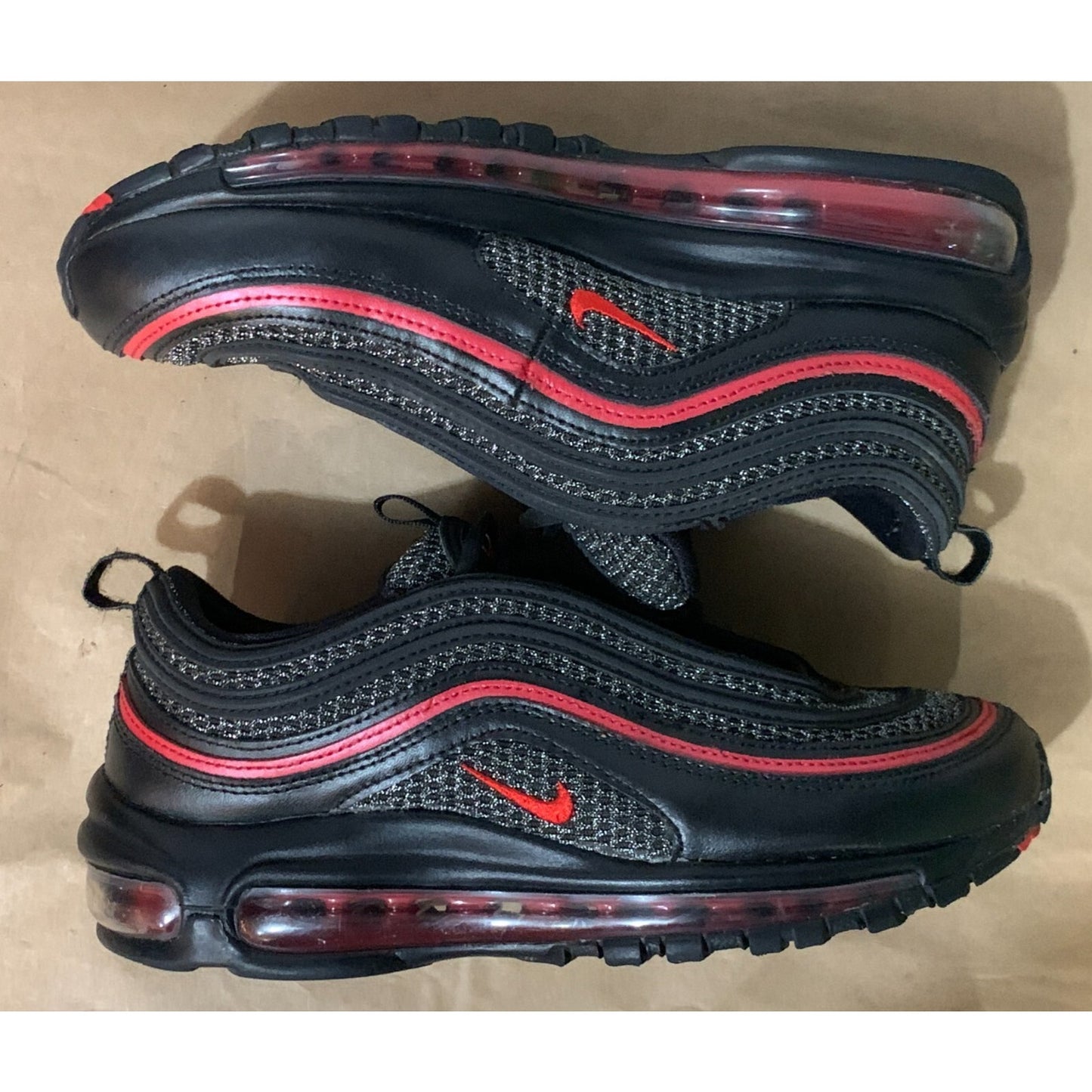 Nike Air Max 97 Valentines Day Black Red Womens Size 8 Running Shoes CU9990-001