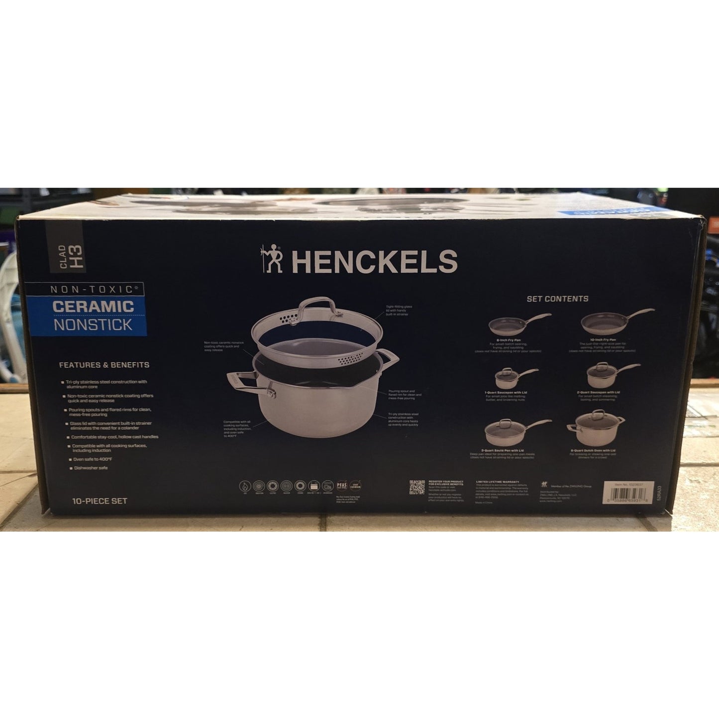 Henckels Clad H3 10Pc Stainless Steel Cookware Set