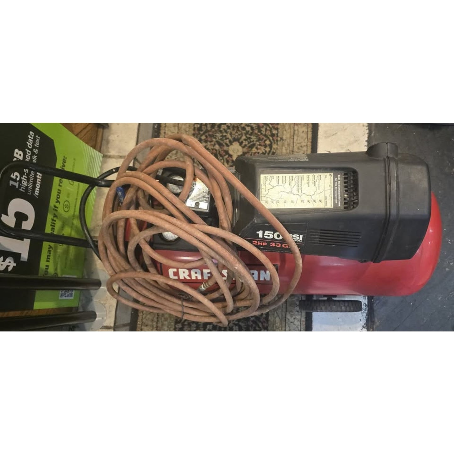 Craftsman 2 HP 33 Gal 150 PSI Compressor / 919.167342 /
