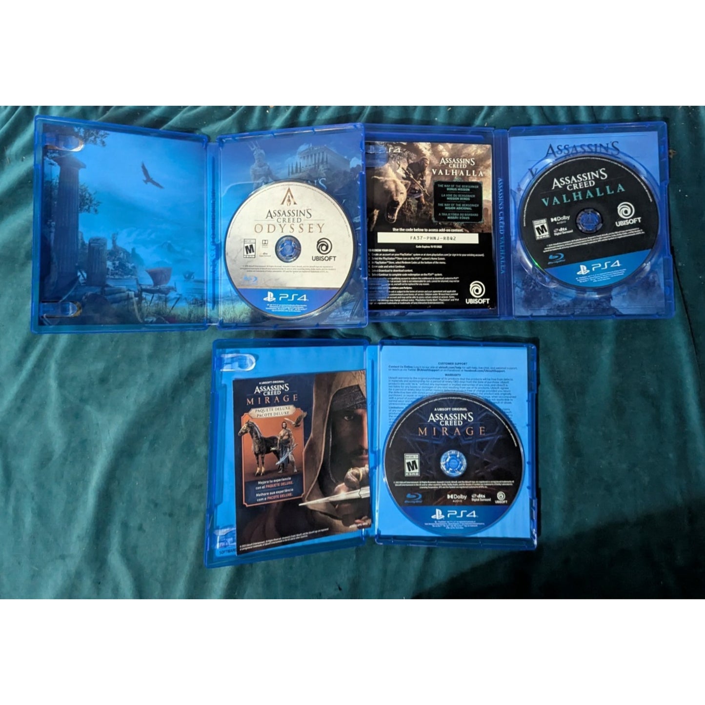 Assassin's Creed Mirage, Valhalla And Odyssey Combo- Sony PlayStation 4