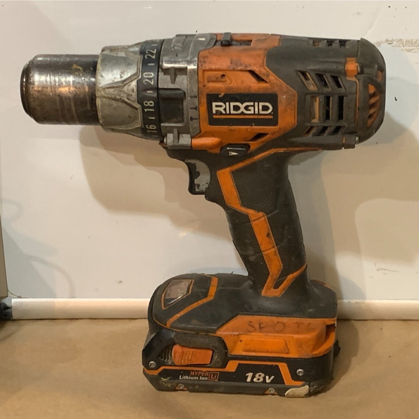 Ridgid R8611501 Hammer Drill + 18v Battery, Tested & Working