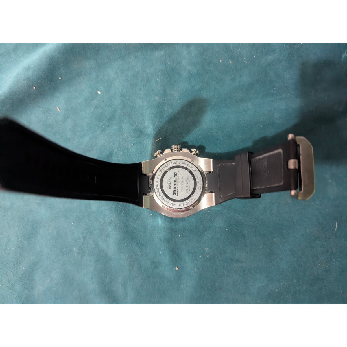 Invicta Bolt 52mm Silver Black Dial Chronograph Quarts Watch 24691