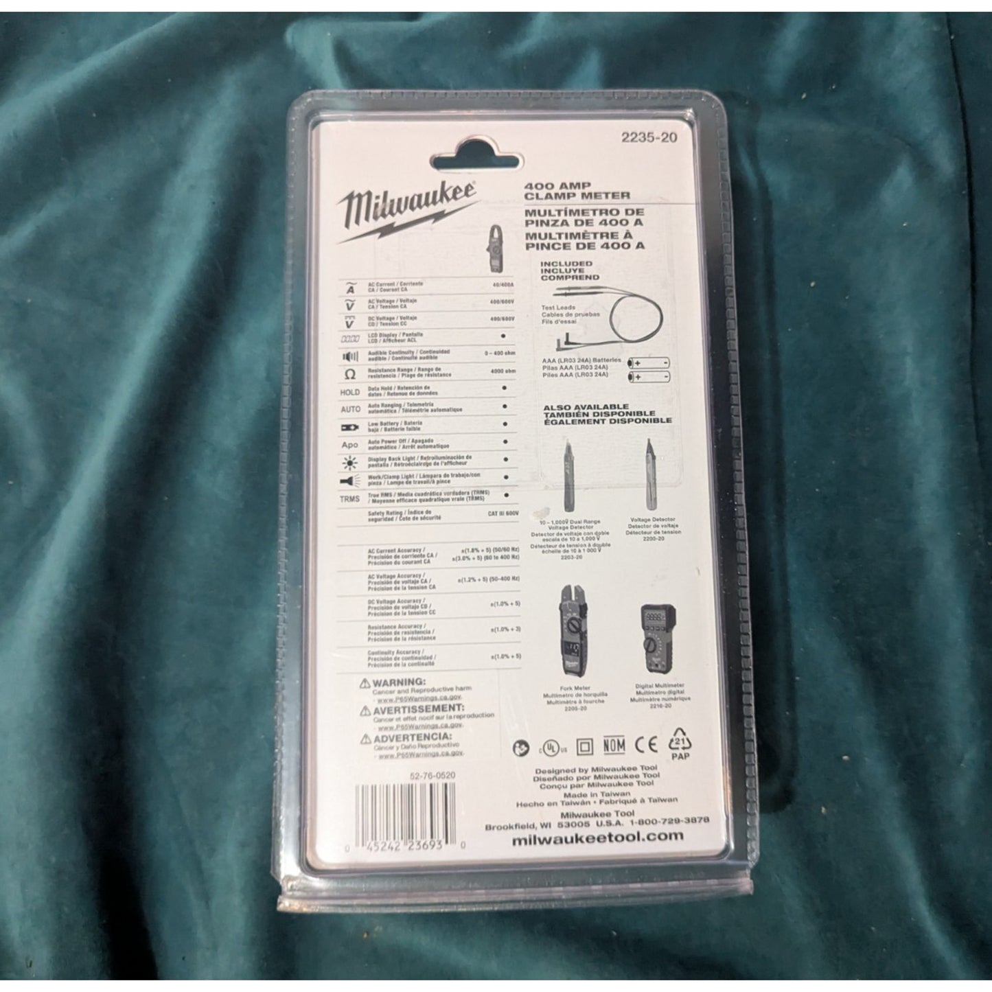 Milwaukee 2235-20 400 Amp Clamp Meter
