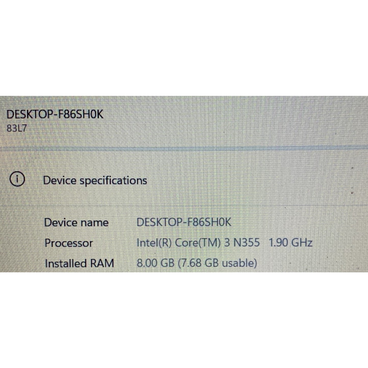 Lenovo IdeaPad Slim 3 15ITN9 15.6" Core 3 N355 8GB 128GB Win11 Grey
