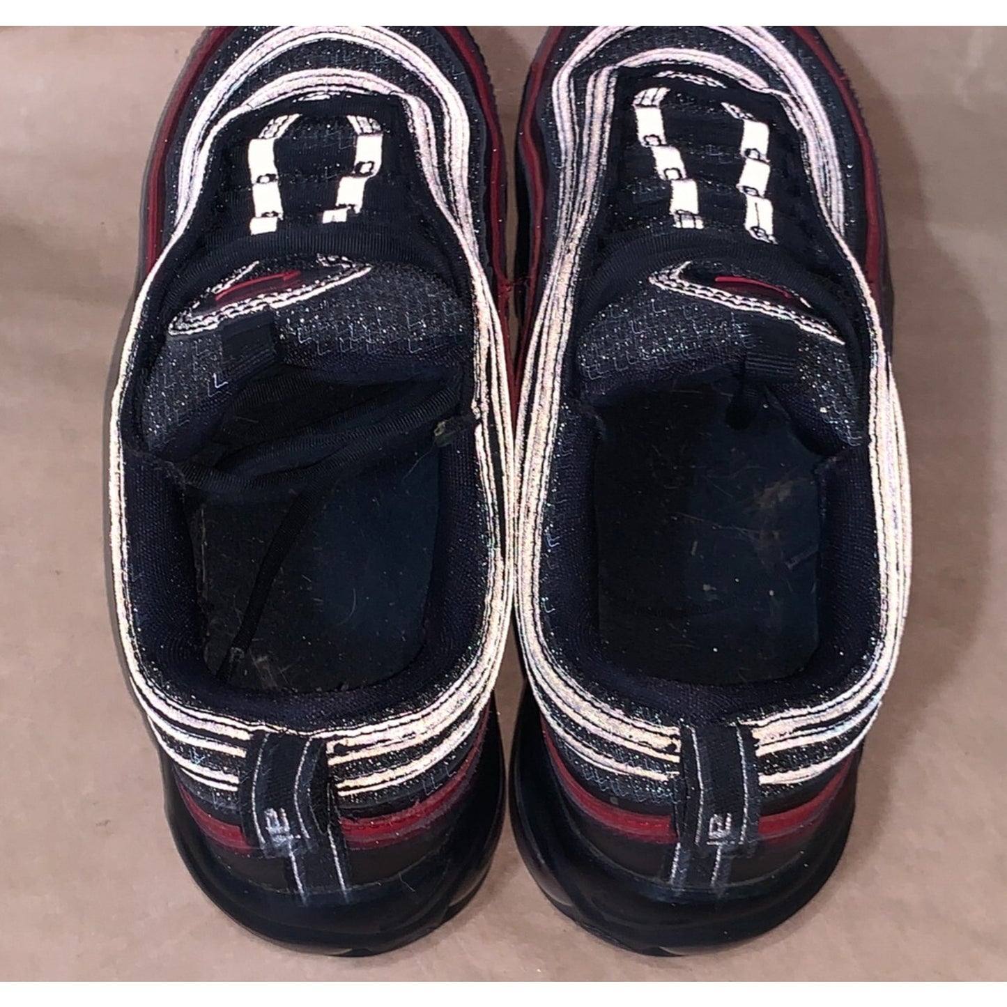 Nike Air Max 97 Valentines Day Black Red Womens Size 8 Running Shoes CU9990-001