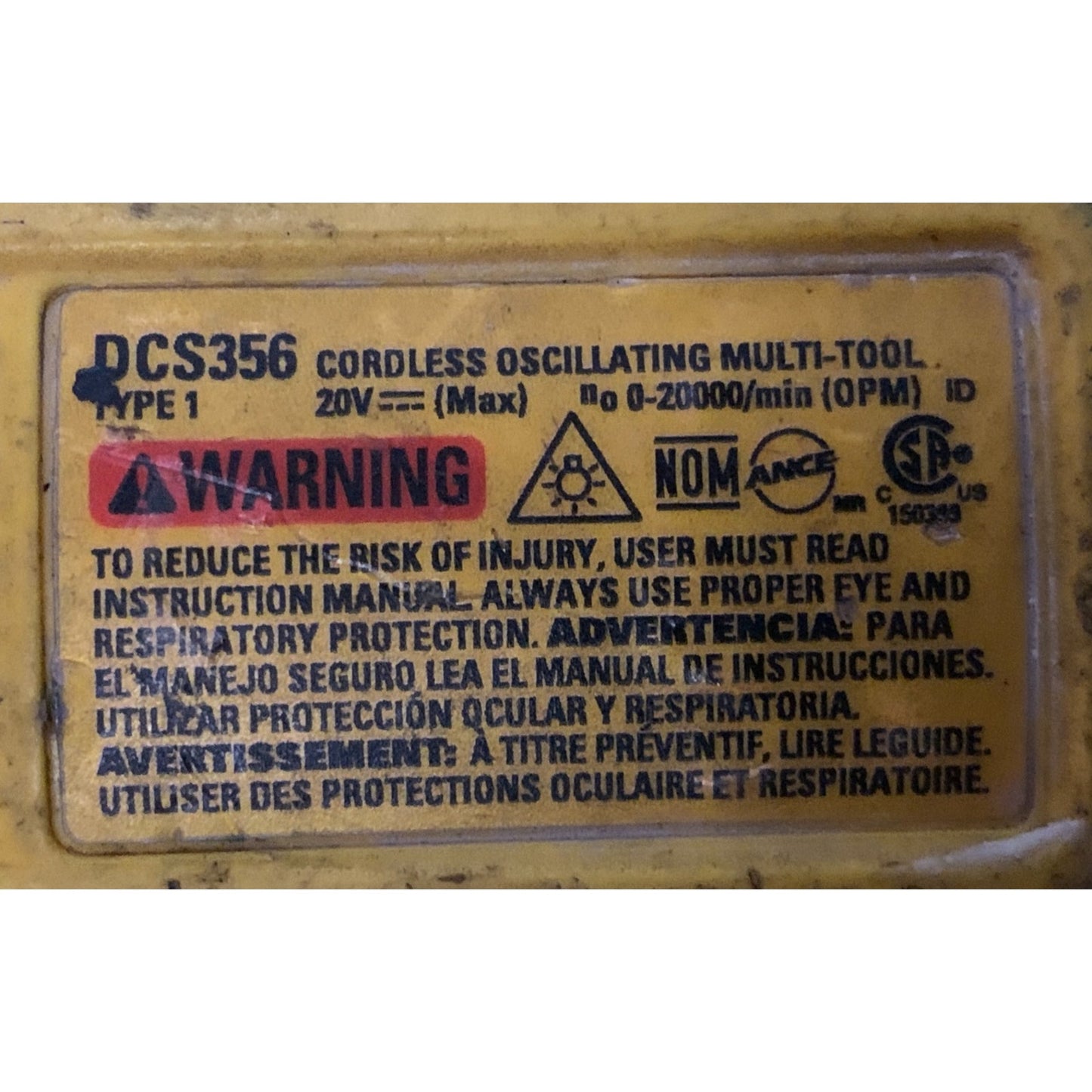 DEWALT DCS356 20V Max XR Brushless Cordless Multi-Tool Oscillating with Battery