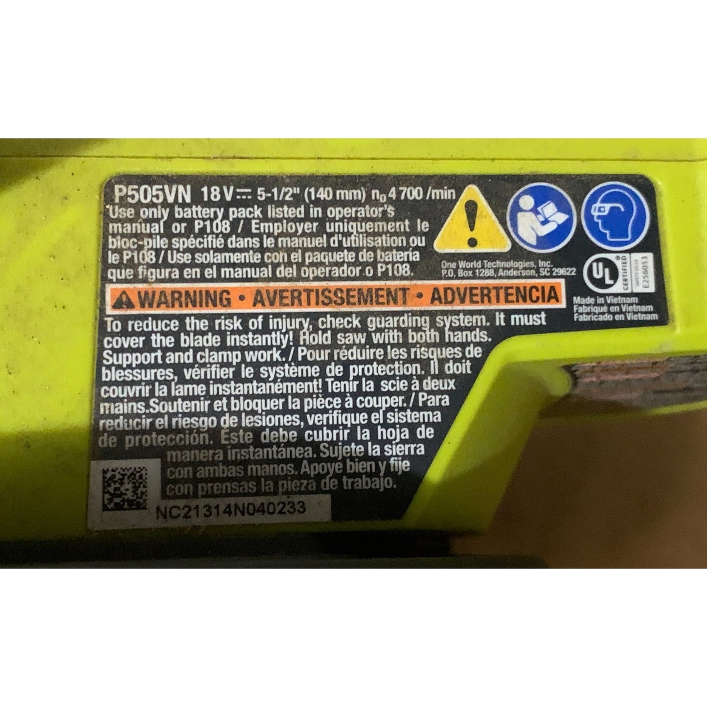 RYOBI ONE+ HP 18V Compact Brushless 6-1/2" Circular Saw (Tool Only) PSBCS01B