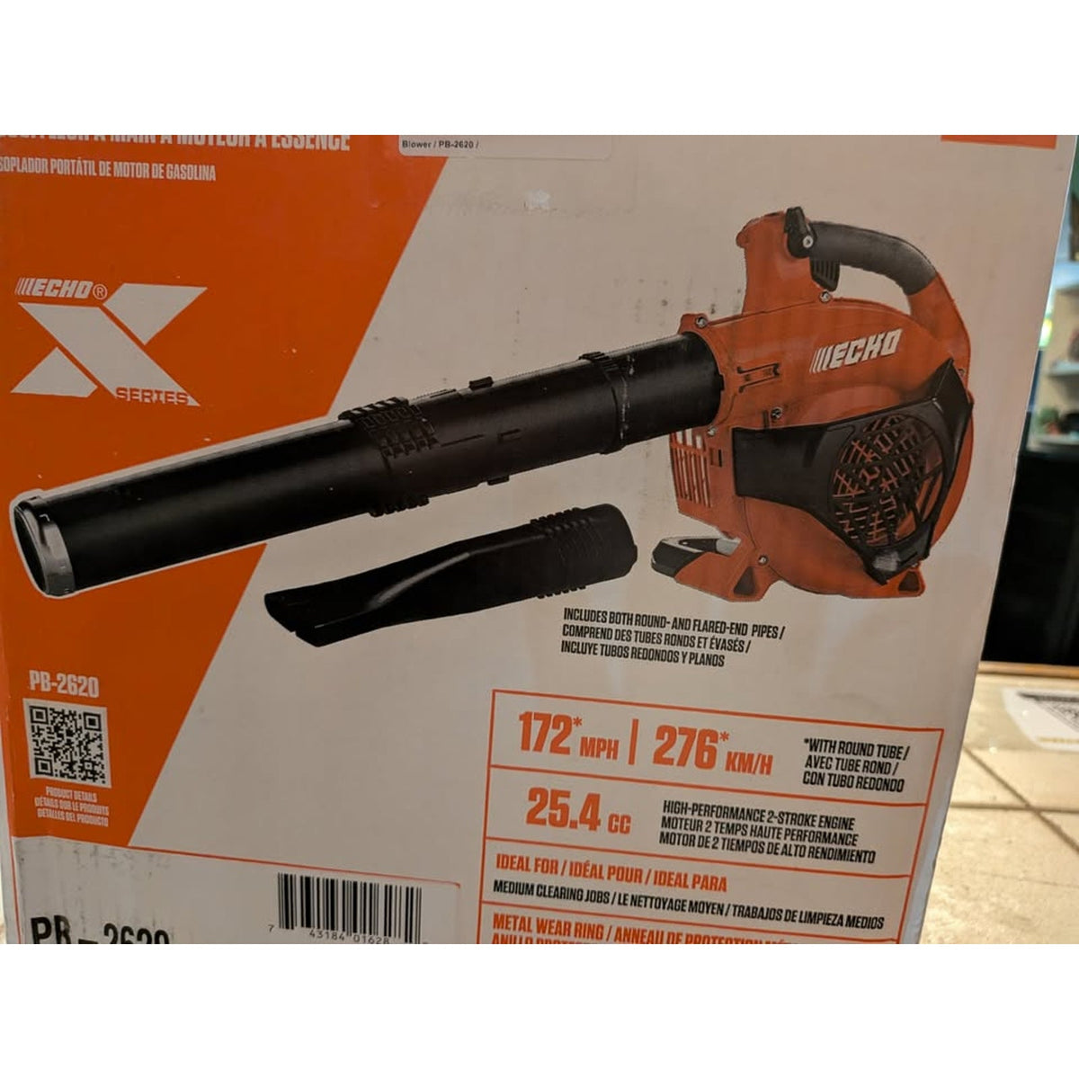 Echo 172 MPH 456 CFM 25.4 cc Gas 2-Stroke X Series Handheld Leaf Blower / PB-2620