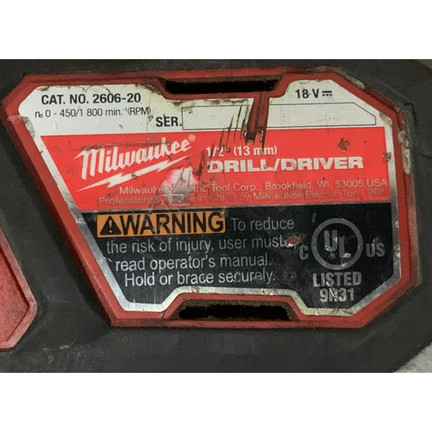 Milwaukee 2606-20 M18 Compact 1/2" Drill Driver + 2.0Ah Battery & Charger