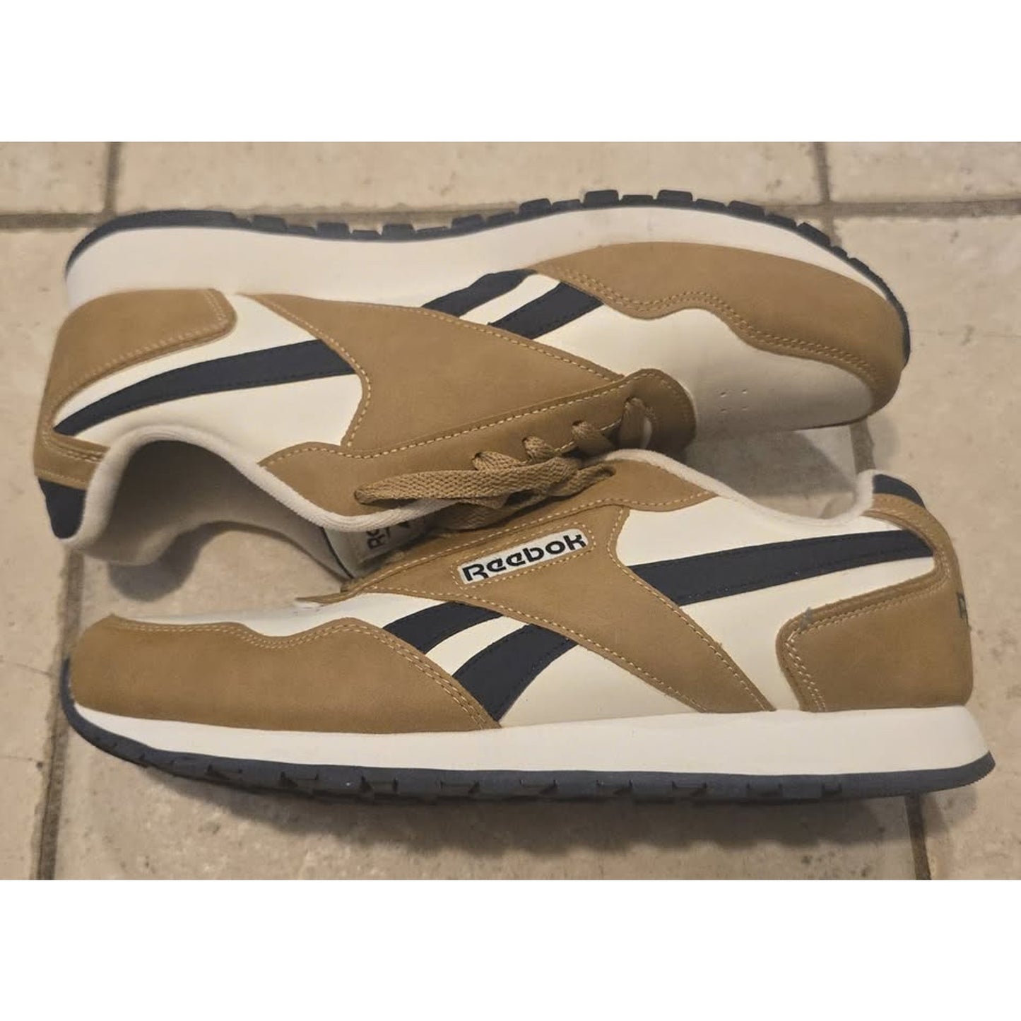 Reebok Classic leather Brown Vector Navy Mens 10" Shoes