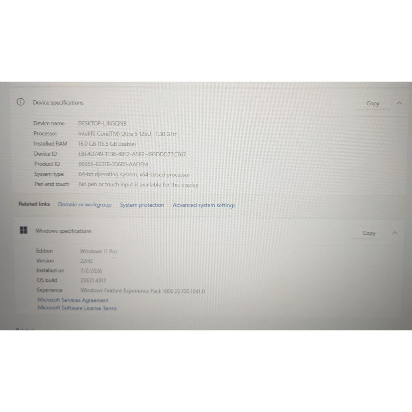 HP ProBook 460 G11 Laptop Intel Core Ultra 5 125U Silver