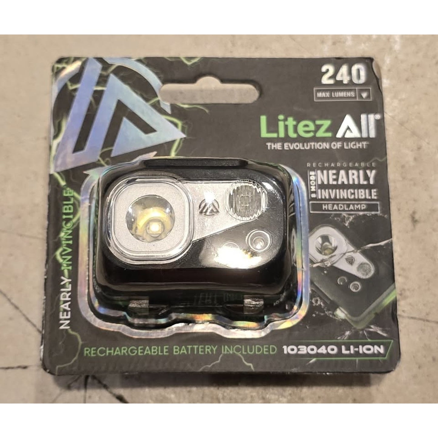 LitezAll Nearly Invincible Rechargeable Head Lamp