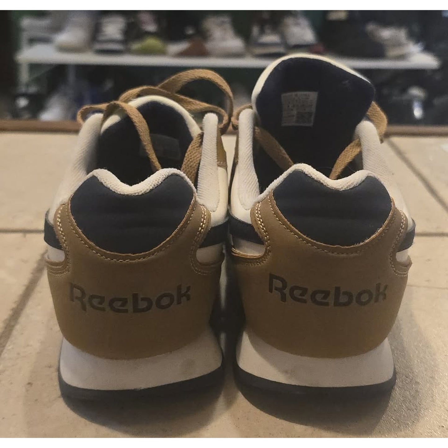 Reebok Classic leather Brown Vector Navy Mens 10" Shoes