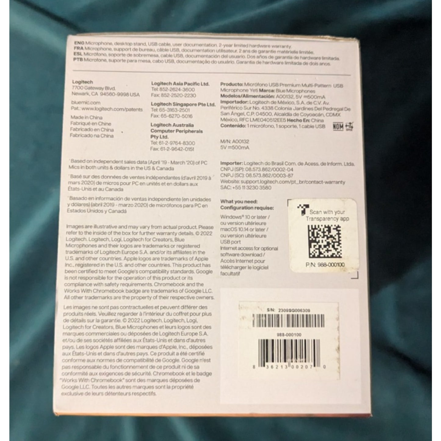 Logitech Blue Yeti USB Premium Multi-Pattern USB Microphone