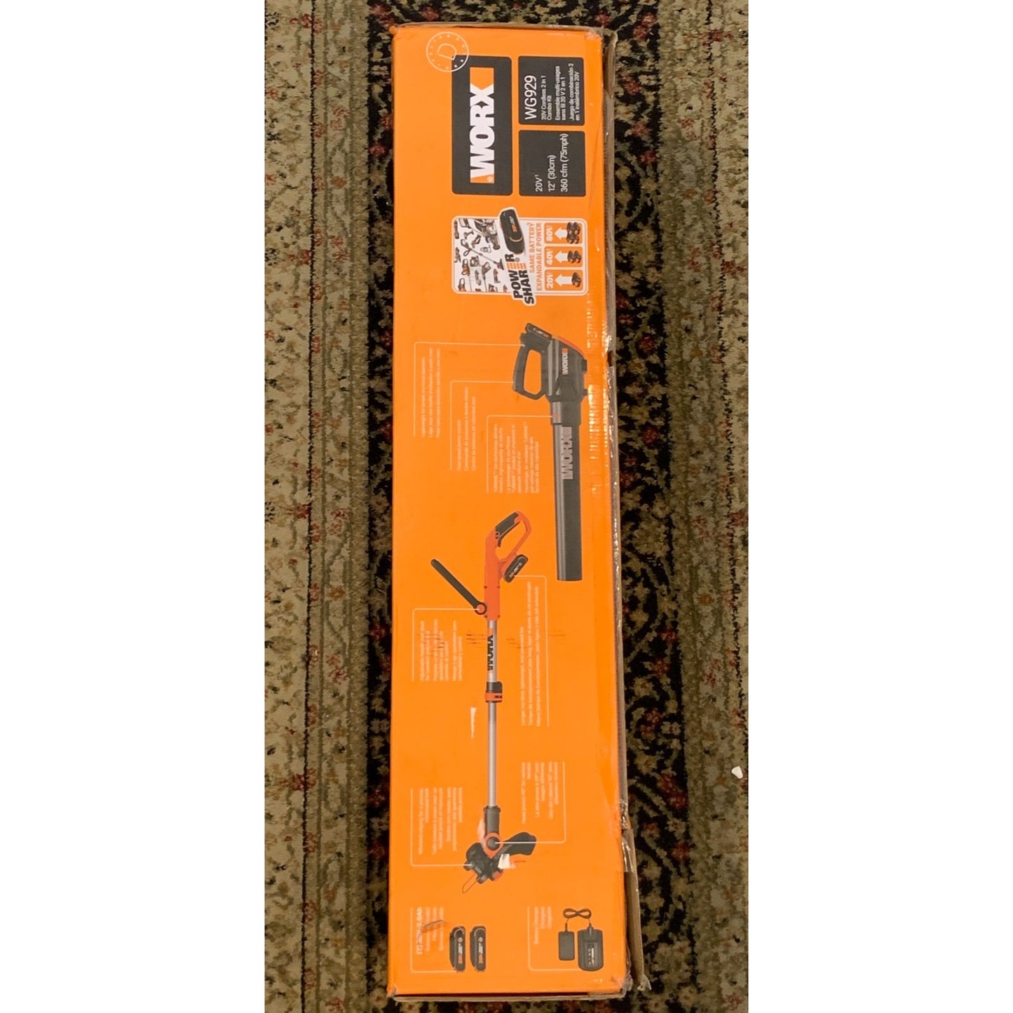 WORX WG928 20 V Trim, Edge & Blow Combo + Battery & Charger