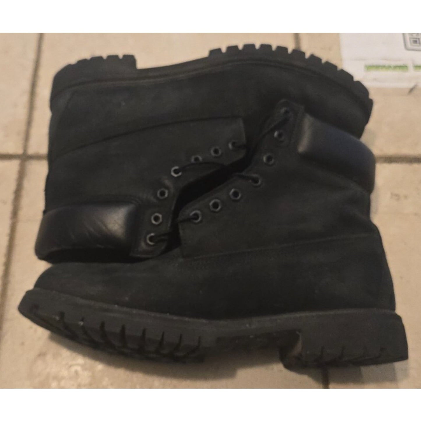 Timberland Premium 6 inch Black Nubuck Waterproof Insulated Boots / 12M /