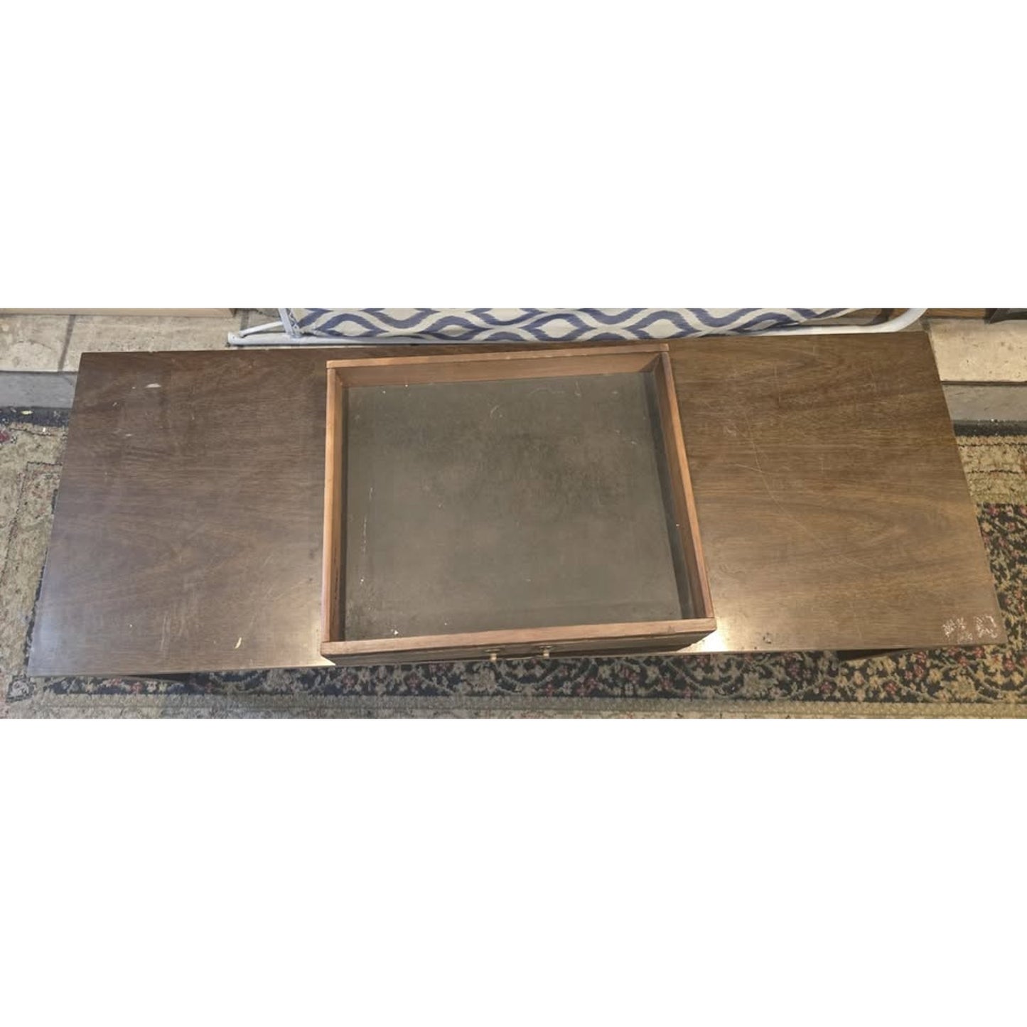 Wooden Table With Drawer 48L x 17W x 16H