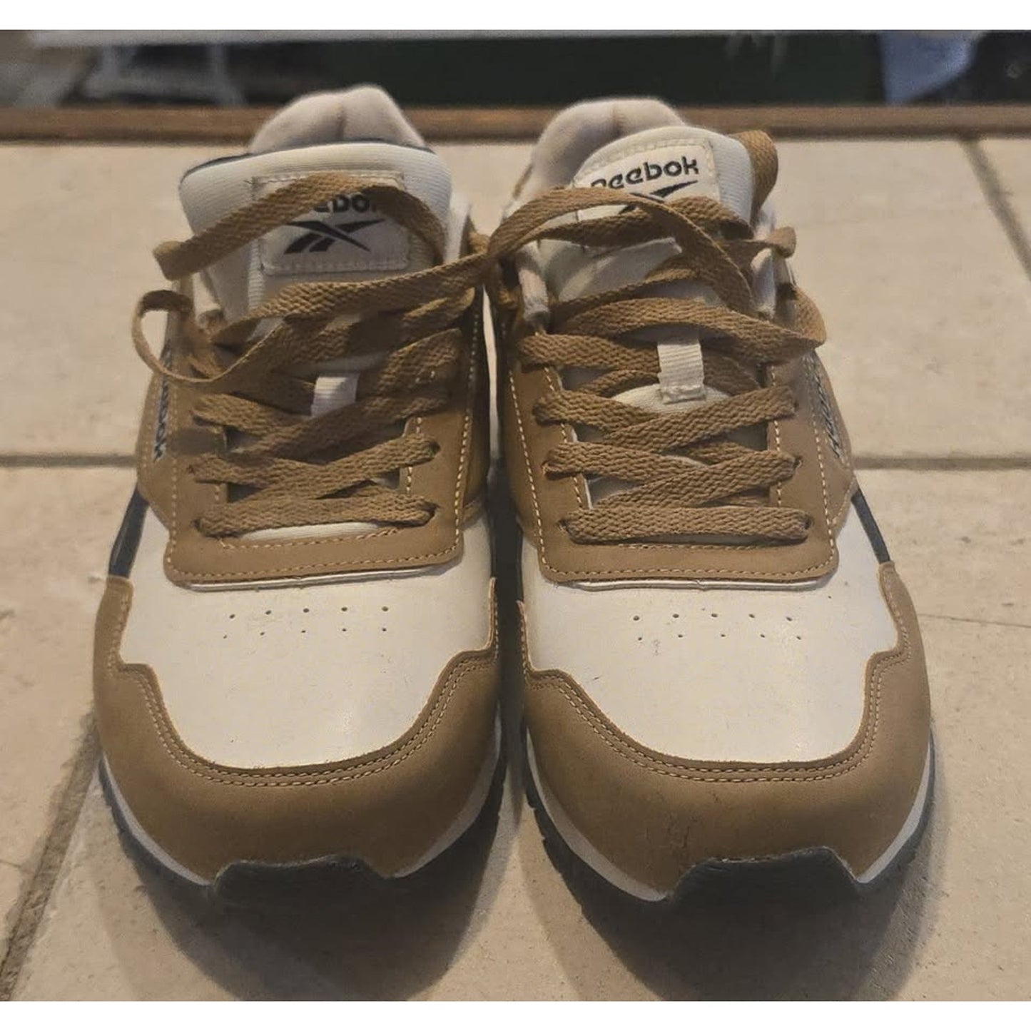 Reebok Classic leather Brown Vector Navy Mens 10" Shoes