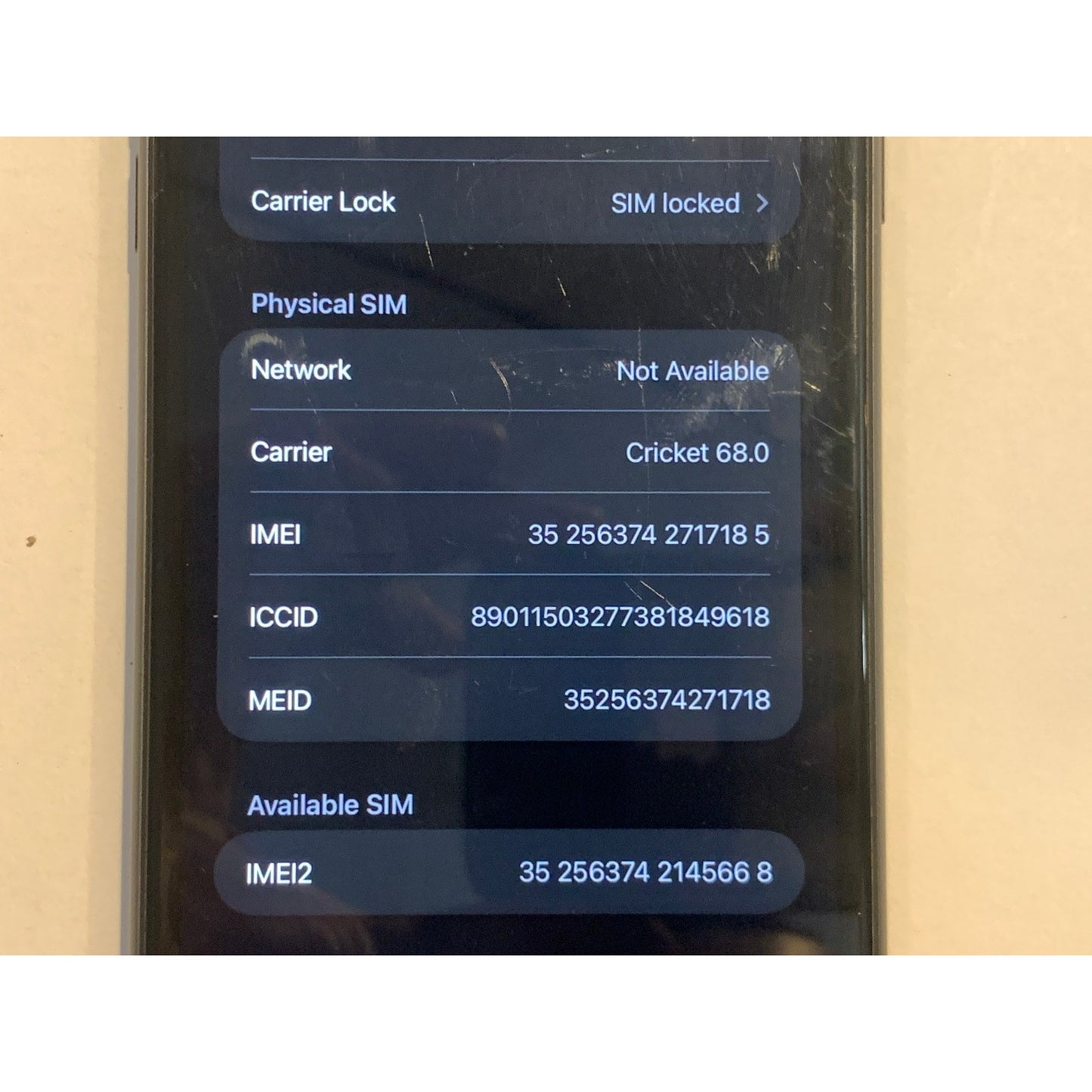 Apple iPhone 11 A2111 - 64 GB - Black (Cricket Wireless)