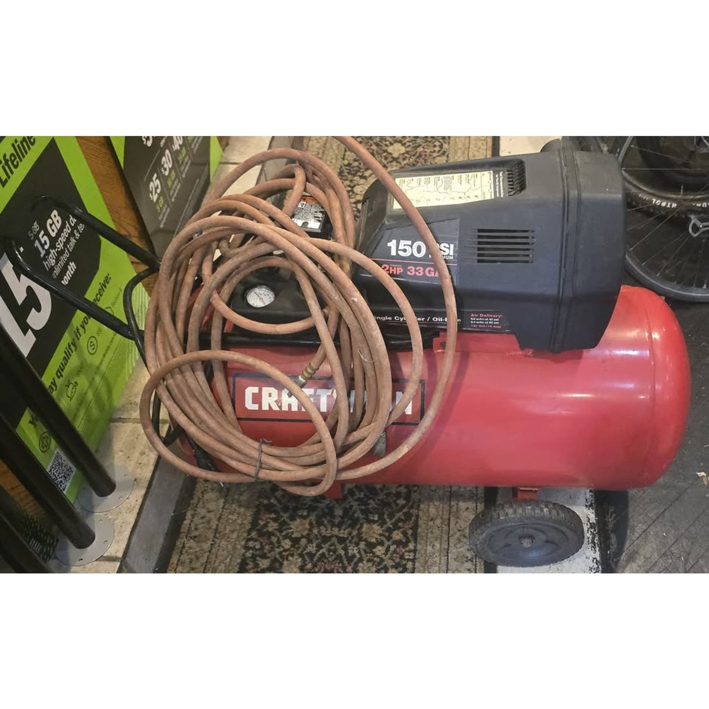Craftsman 2 HP 33 Gal 150 PSI Compressor / 919.167342 /