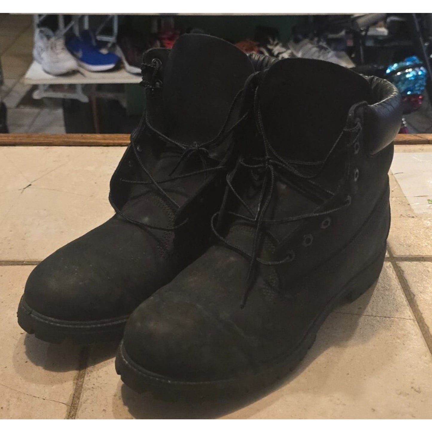Timberland Premium 6 inch Black Nubuck Waterproof Insulated Boots / 12M /