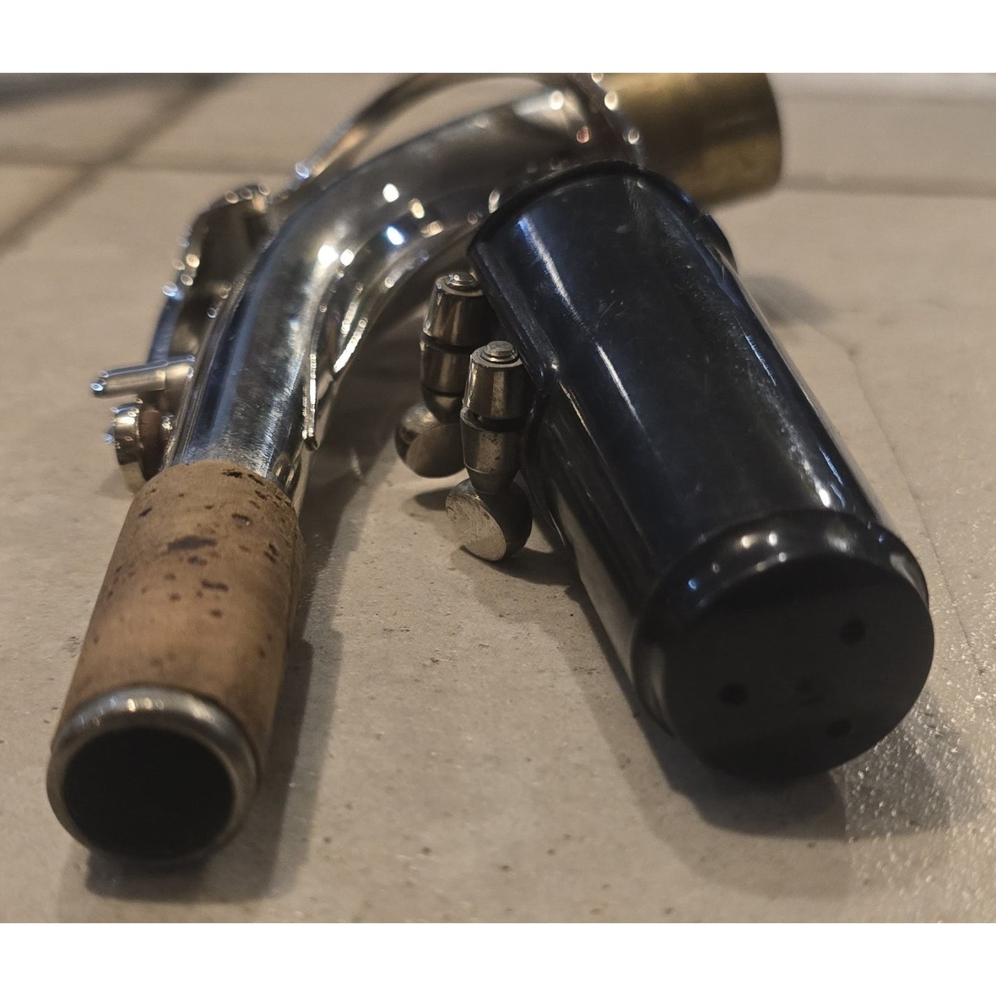 SC-9937 Curved Neck Soprano Saxophone B Flat Silver Plated Sax With Mouthpiece