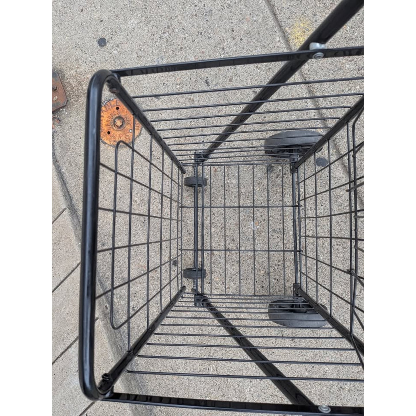 Folding Shopping Cart with Wheels and Double Basket