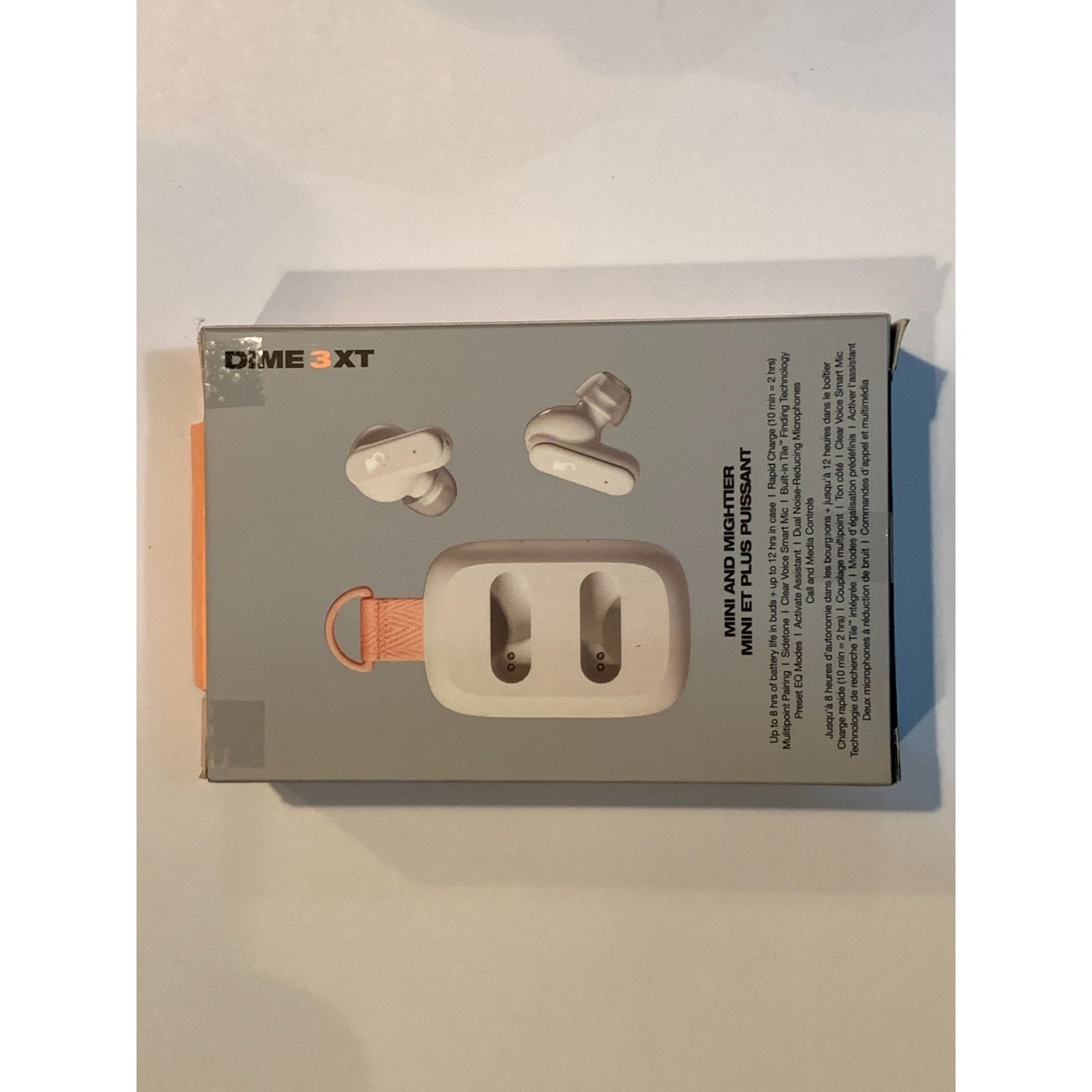 Skullcandy Dime 3 XT True Wireless In-Ear Earbuds- Bone Orange Glow-(CR) New!