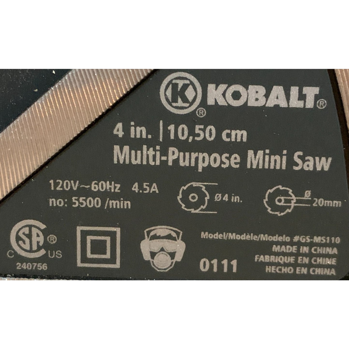 KOBALT MULTI PURPOSE 4 MINI SAW min CORDED