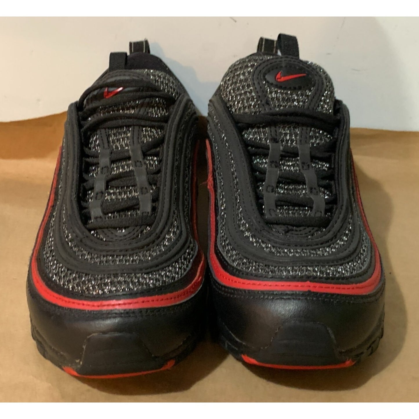 Nike Air Max 97 Valentines Day Black Red Womens Size 8 Running Shoes CU9990-001