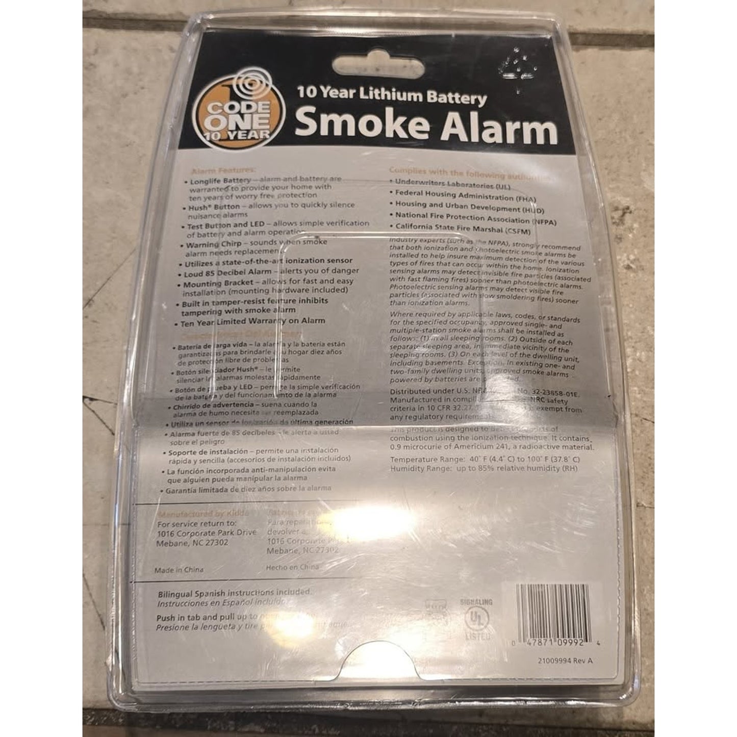 Code One Smoke Alarm