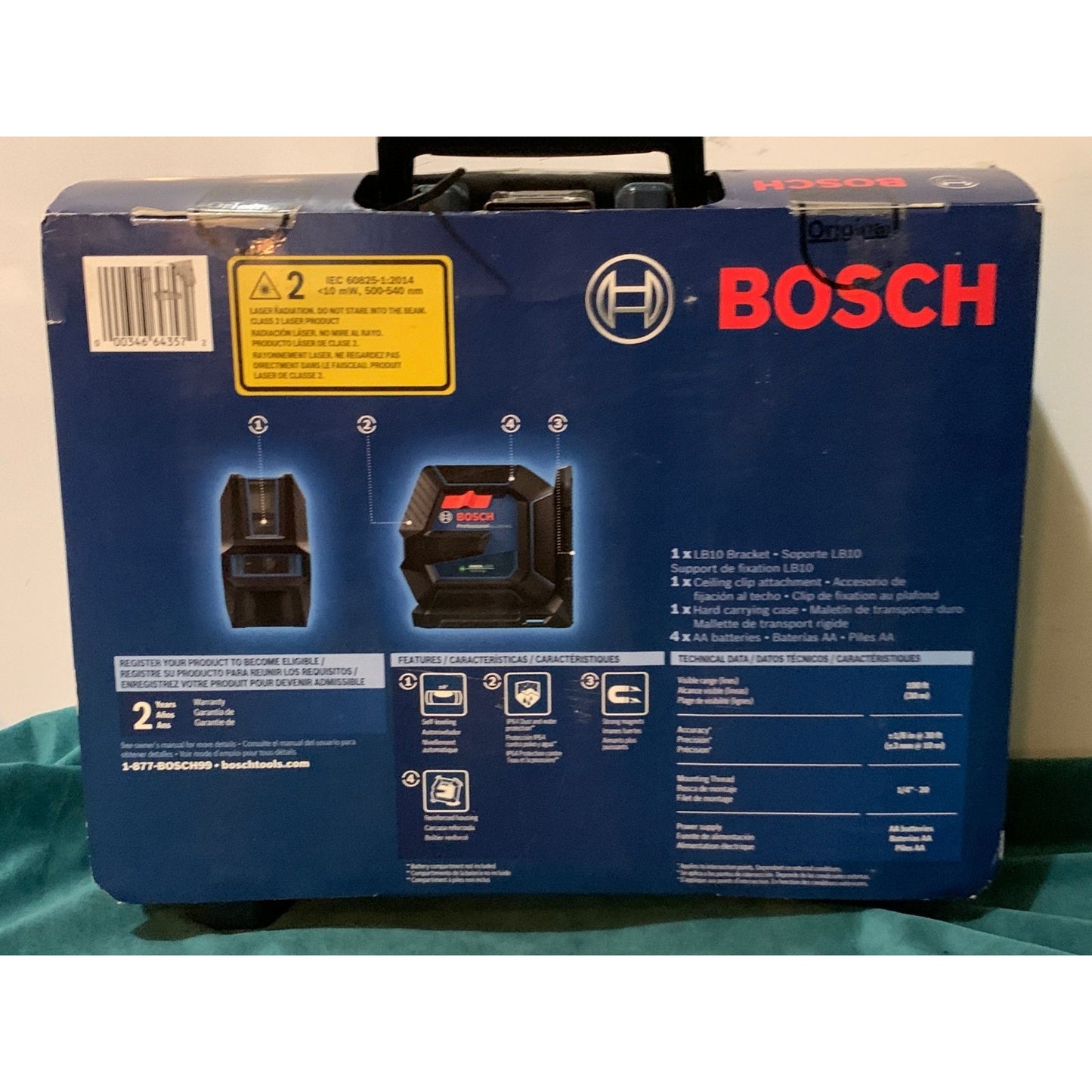 Bosch GLL100-40G Cross-Line Self Leveling Laser Level