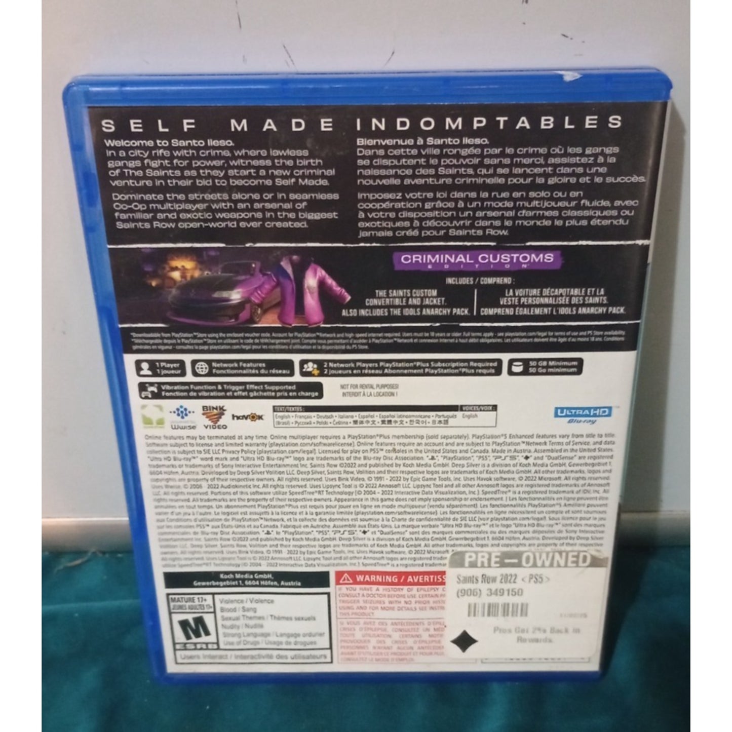 Saints Row Criminal Customs Edition (Sony PlayStation 5 USED)