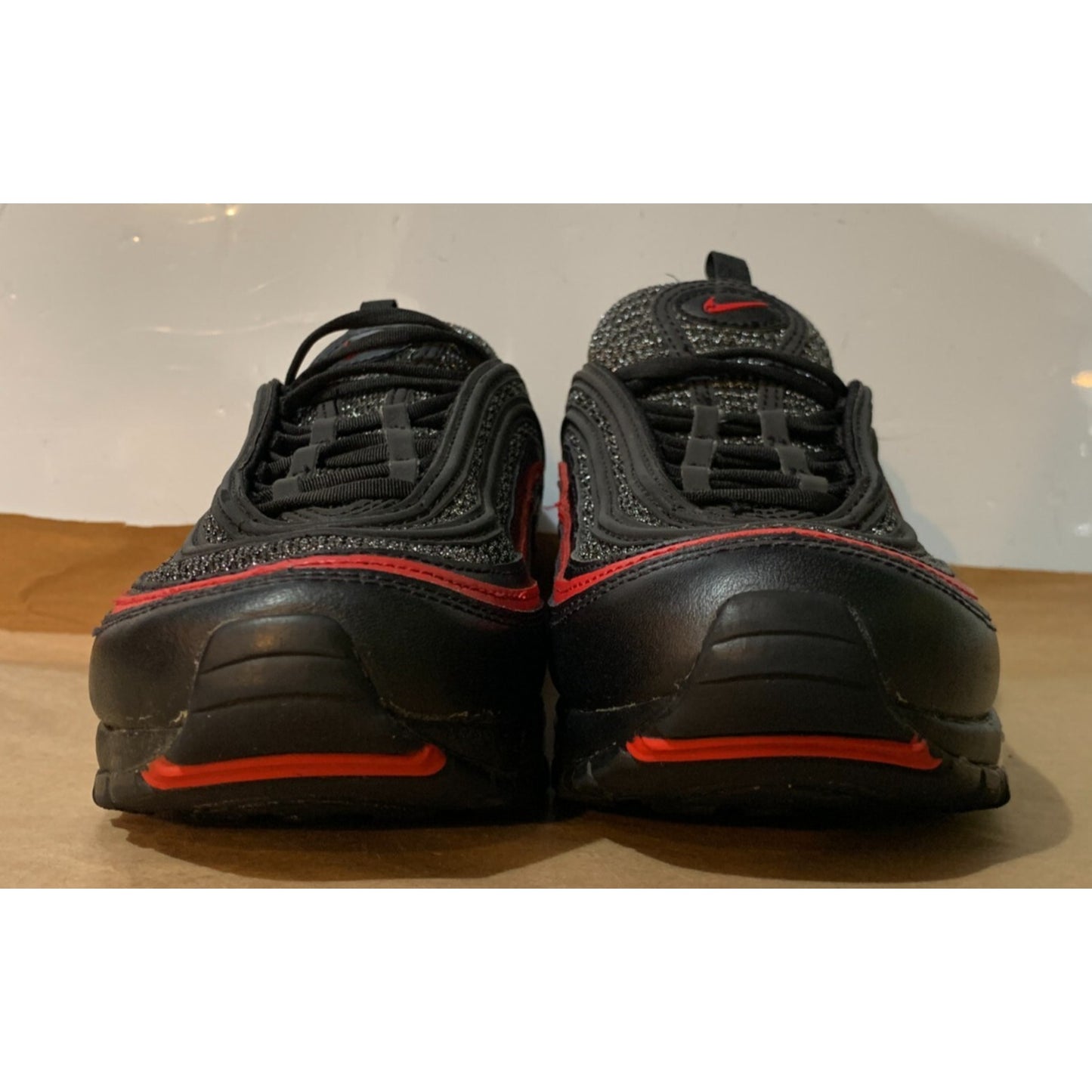 Nike Air Max 97 Valentines Day Black Red Womens Size 8 Running Shoes CU9990-001