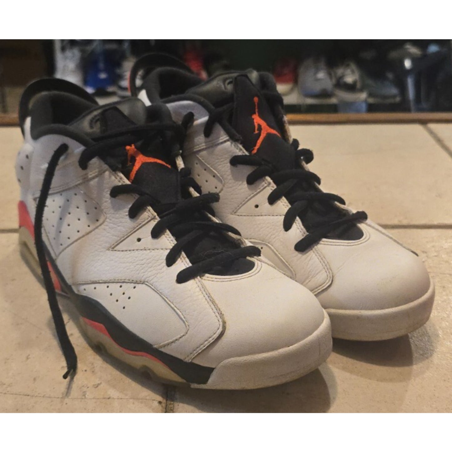 Jordan 6 Retro Low - White/Infrared 23-Black - 304401-123 - Men’s size 12