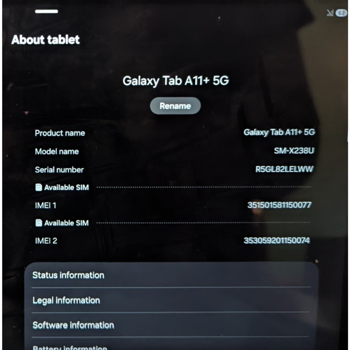 Metro Samsung Galaxy Tab A11+ 5G SM-X238U 128GB