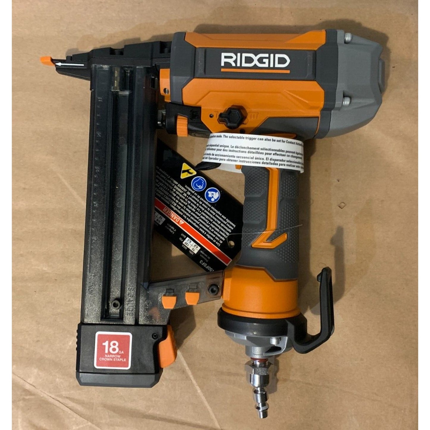 RIDGID R150FSF3 18GA 1-1/2" Finish Stapler Nail Gun Tool (Tool Only)