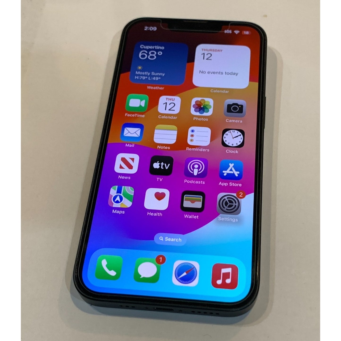 Apple iPhone 14 A2649 128GB | AT&T | Midnight | Battery Health: 91%