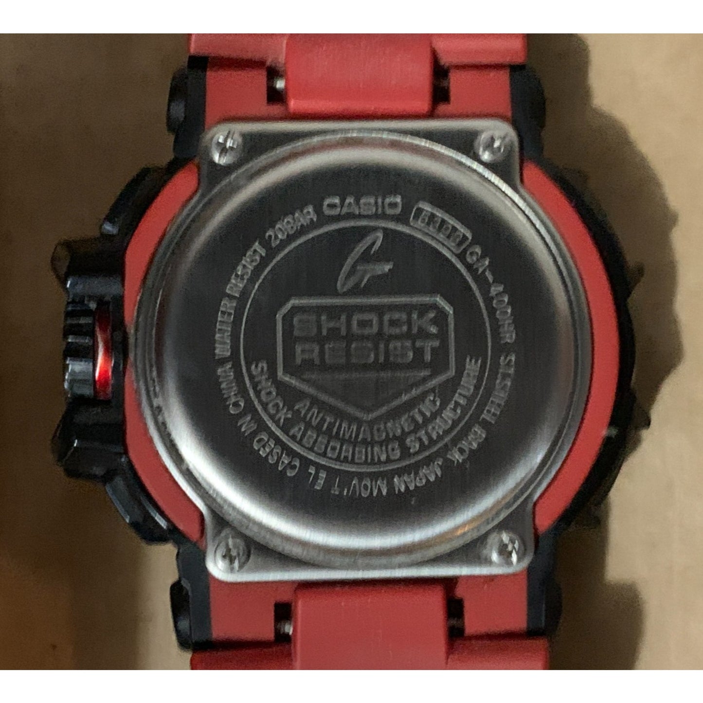 Casio Men's G-Shock Black Red Super Illuminator Analog Digital Watch GA400HR-1A