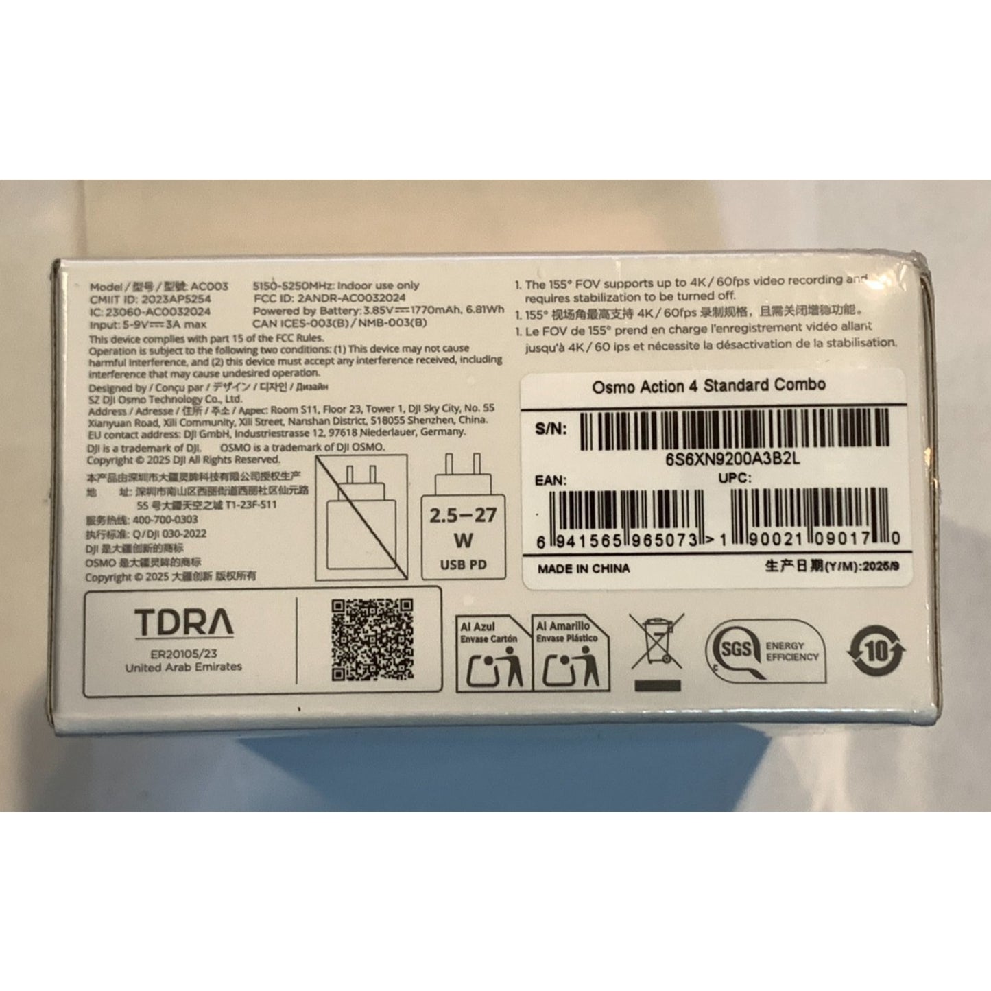 DJI Osmo Action 4 Standard Combo, 4K/120fps Waterproof Action Camera