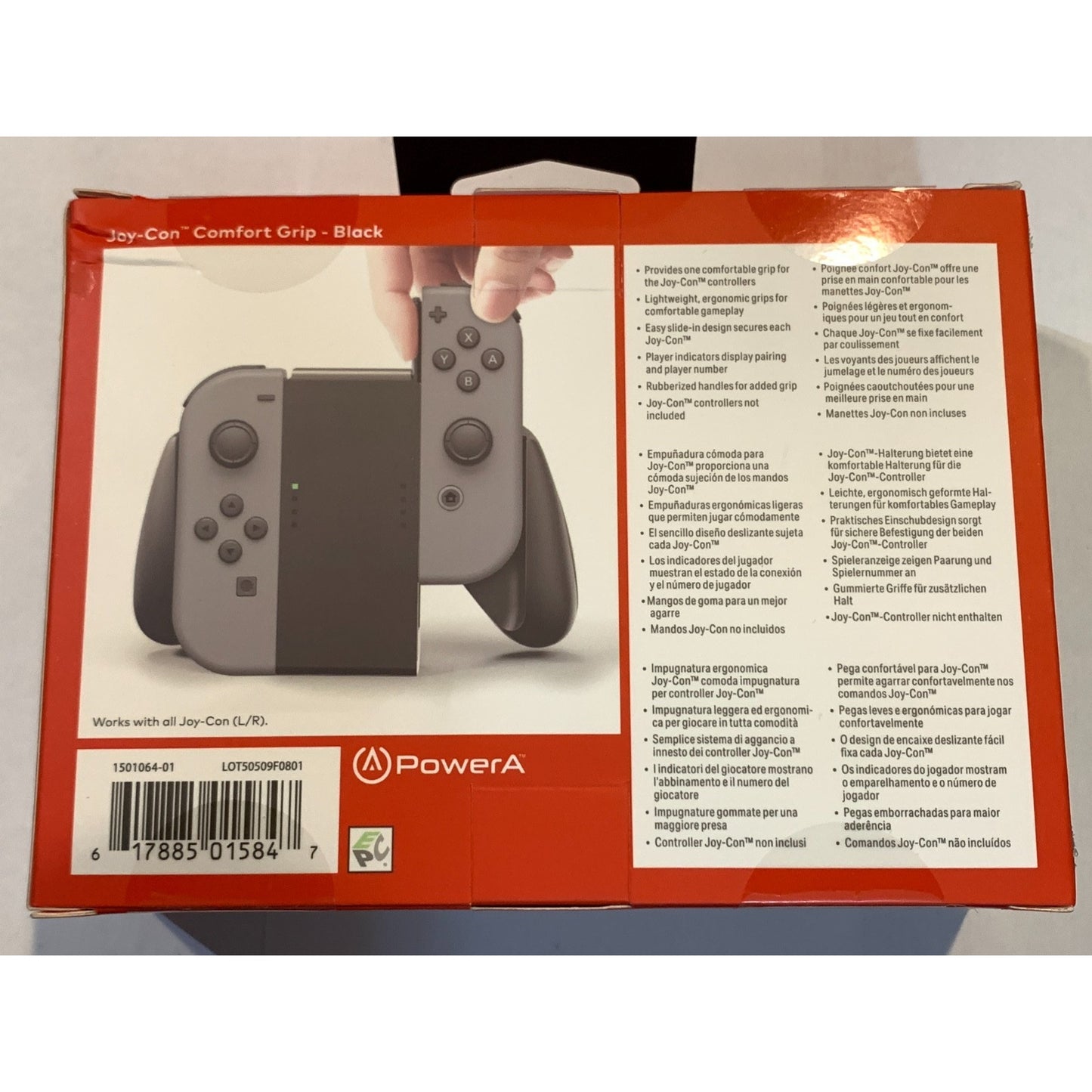 PowerA Nintendo Switch Joy-Con Comfort Grip Controller Handle Holder - Black