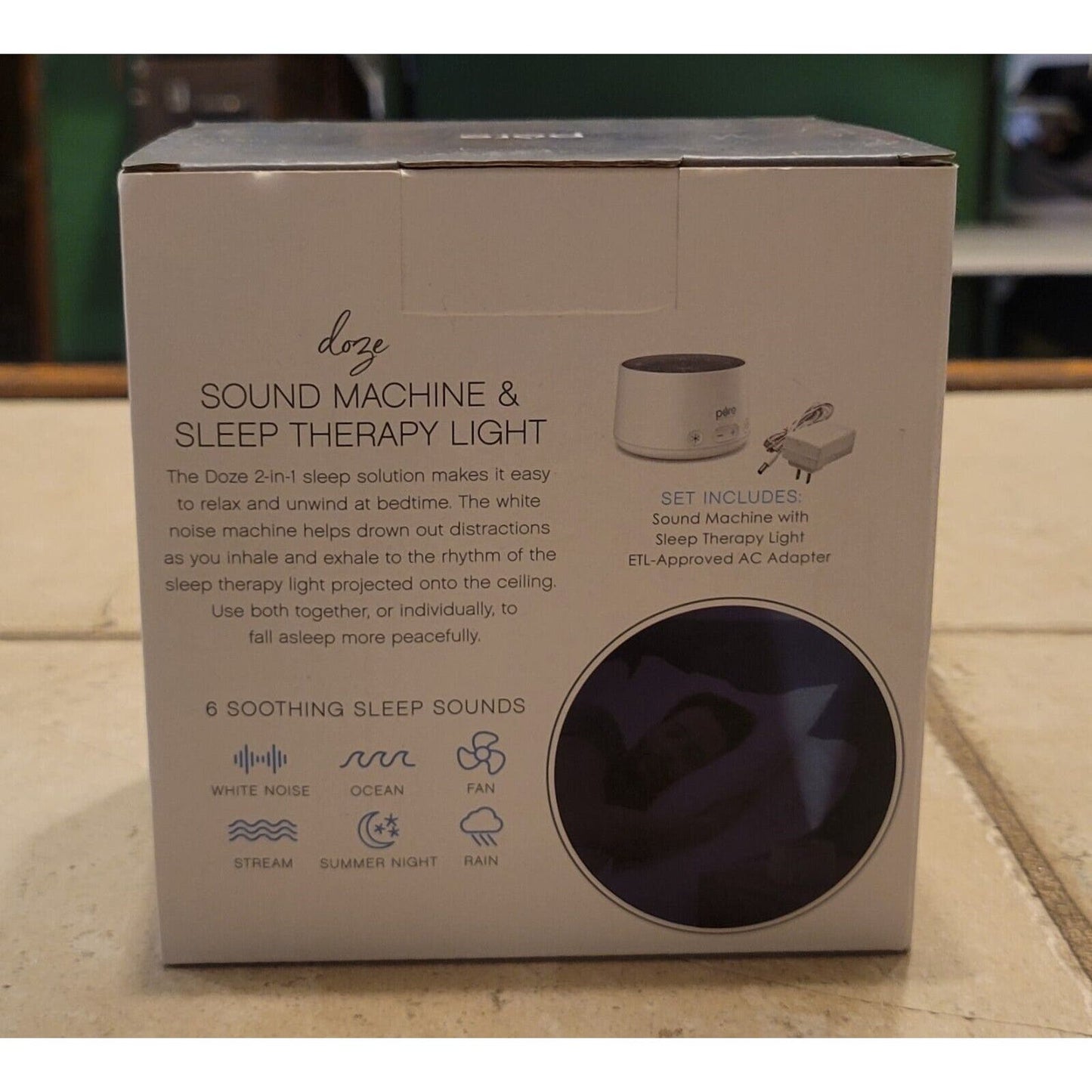 Pure Enrichment Doze Sound Machine & Sleep Therapy Breathing Light Auto NEW
