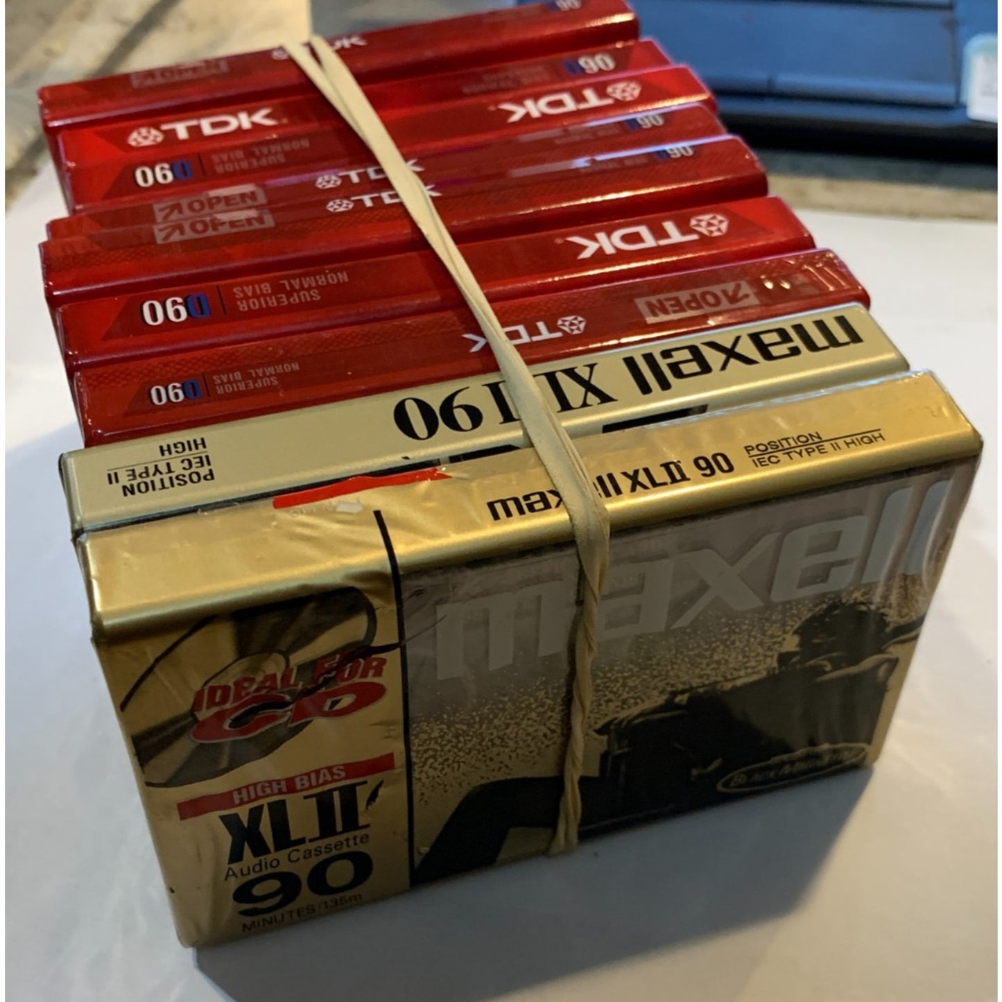 LOT OF 9 TDK 090 & Maxell XL II 90 Cassettes